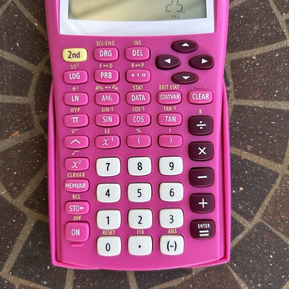 Texas Instruments - TI-30X IIS - Scientific Calculator 2 Line Solar - PINK Used - Picture 5 of 5